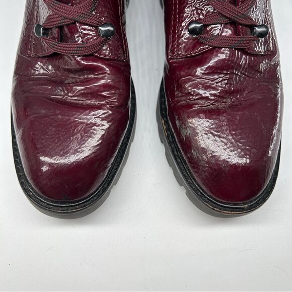 Donald J. Pliner Elyas Lace Up Boots Maroon Size 6 - Picture 11 of 15